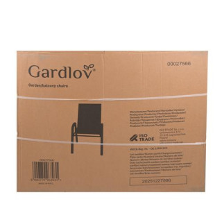 Komplet črnih vrtnih stolov - 4 kosi