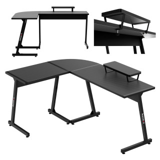 Huzaro črna gaming kotna miza HERO 6.0 BLACK