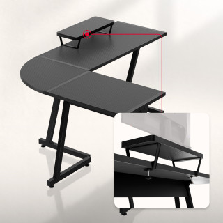 Huzaro črna gaming kotna miza HERO 6.0 BLACK