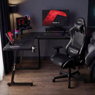 Huzaro črna gaming kotna miza HERO 6.0 BLACK