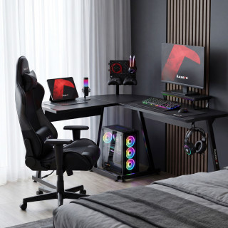 Huzaro črna gaming kotna miza HERO 6.0 BLACK