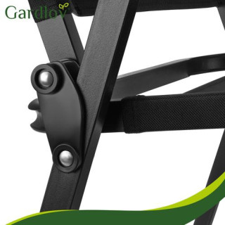 Črn zložljiv vrtni stol