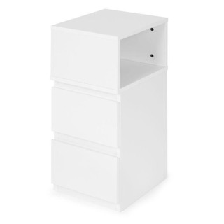 Bela nočna omarica z LED osvetlitvijo