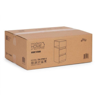 Bela nočna omarica z LED osvetlitvijo