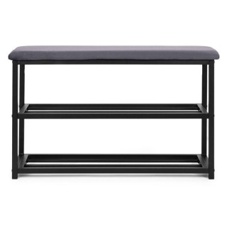 Omarica za čevlje z oblazinjenim sedežem in 2 policama