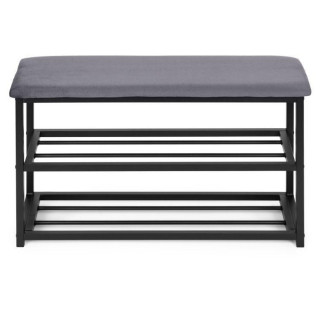 Omarica za čevlje z oblazinjenim sedežem in 2 policama