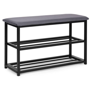 Omarica za čevlje z oblazinjenim sedežem in 2 policama