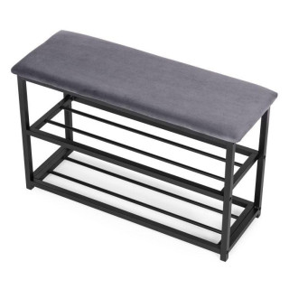 Omarica za čevlje z oblazinjenim sedežem in 2 policama