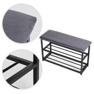 Omarica za čevlje z oblazinjenim sedežem in 2 policama