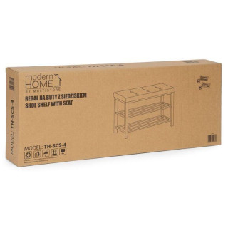 Omarica za čevlje z oblazinjenim sedežem in 2 policama