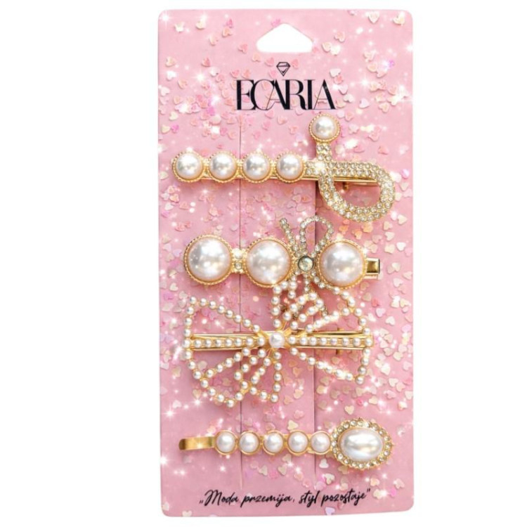 Komplet 4 bisernih sponk za lase
