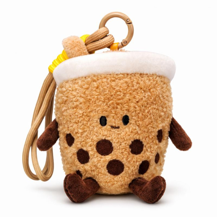 Plišasti obesek za ključe z mehurčkastim čajem