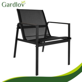 Črno vrtno pohištvo - miza, stoli, kavč