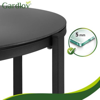 Črno vrtno pohištvo - miza, stoli, kavč