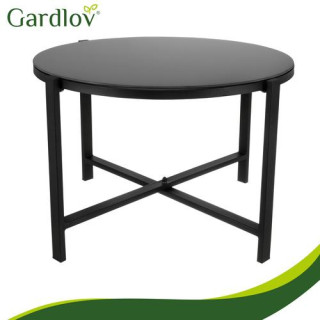 Črno vrtno pohištvo - miza, stoli, kavč