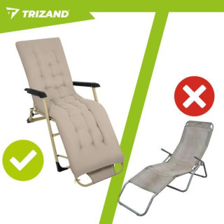 Zložljiv vrtni ležalnik v bež barvi