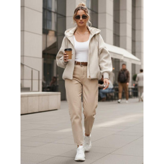 Ženska bež prehodna jakna TY5639