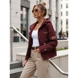 Ženska prehodna bordo jakna TY5635