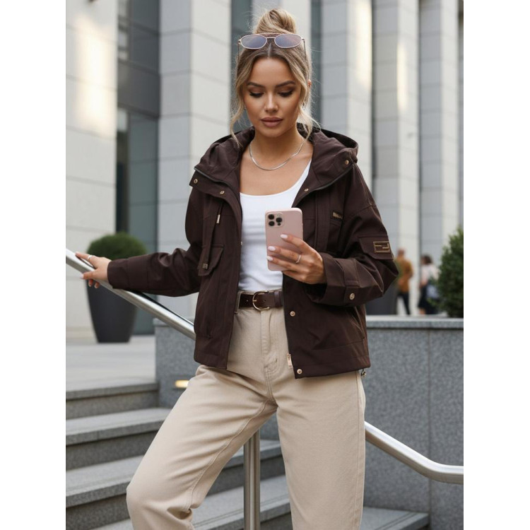 Rjava ženska prehodna jakna TY5637