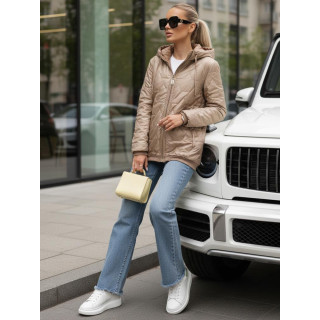 Prešita bež ženska jakna TY5547