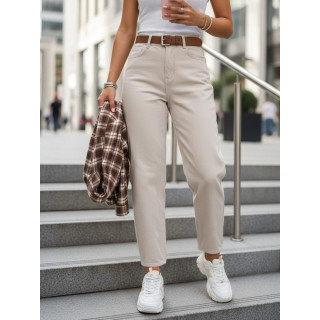 Ženske bež kavbojke mom fit UY2918