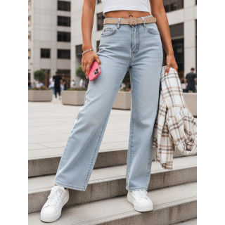 Široke svetlo modre ženske kavbojke UY2682