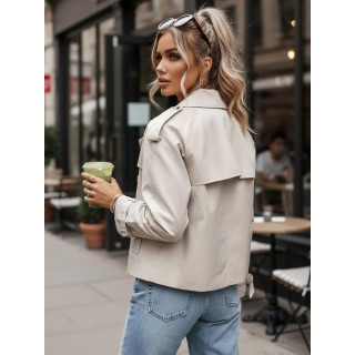 Ženski kratki svetlo bež trenčkot NY0772