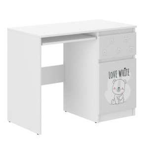 Otroška pisalna miza N-33 - BELI MEDVED