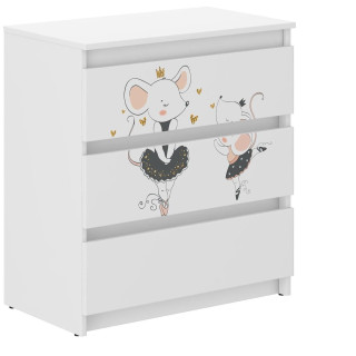 Otroška komoda R-3 - BALETNA MIŠKA