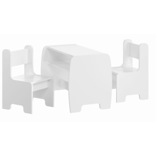 Komplet bele otroške mize in stolov