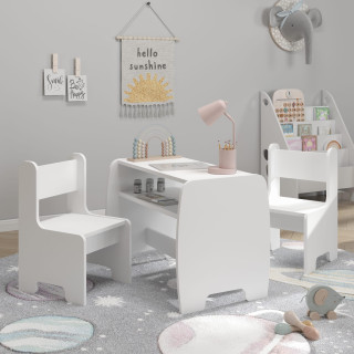 Komplet bele otroške mize in stolov