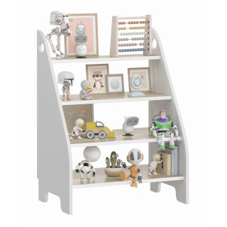 Otroška knjižna polica - bela + hrast