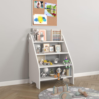 Bela otroška knjižna polica