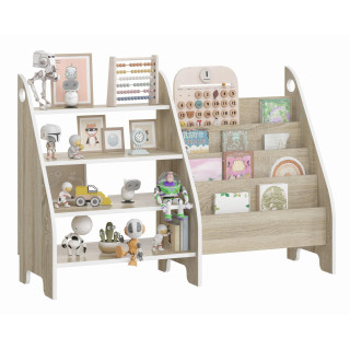 Otroška Montessori knjižnica + polica 2v1 - hrast