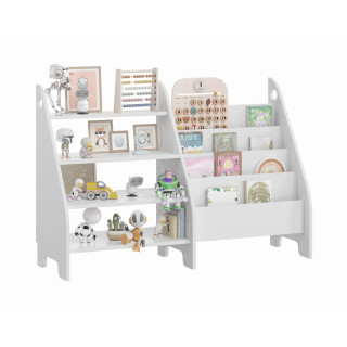 Bela otroška Montessori knjižnica + polica 2v1