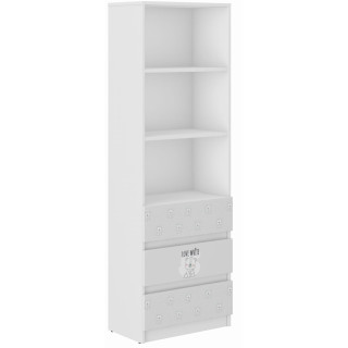 Otroška knjižna omara B-3 - BELI MEDVED