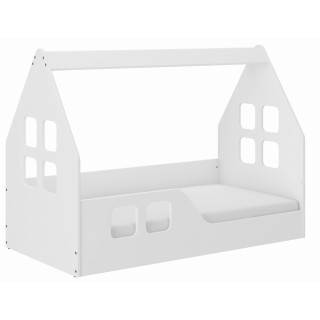 Otroška postelja v beli hišici - 140x70 L