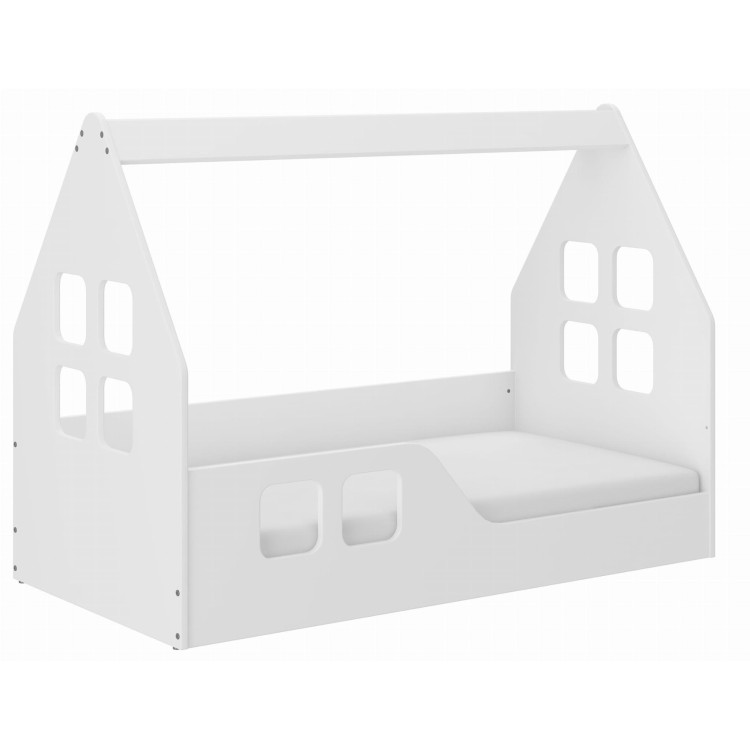 Otroška postelja v beli hišici - 140x70 L