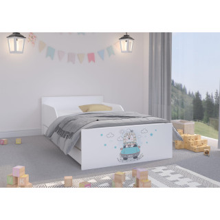 Otroška postelja PUFF s predalom - 180x90 LEVJI KRALJ