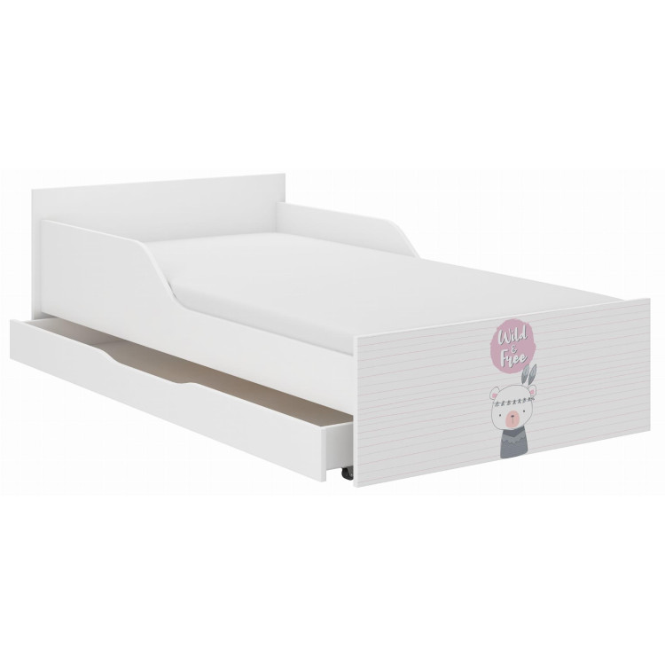 Otroška postelja PUFF s predalom - 160x80 INDIJSKI MEDVED