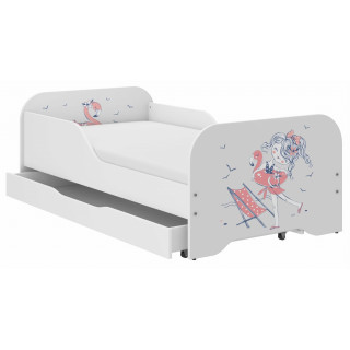 Otroška postelja MIKI s predalom - 160x80 BEACH