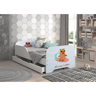 Otroška postelja MIKI - 140x70 CAPYBARA NA VOLNI