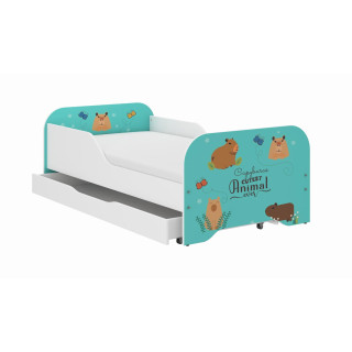 Otroška postelja MIKI - 140x70 CAPYBARS