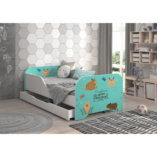 Otroška postelja MIKI - 140x70 CAPYBARS