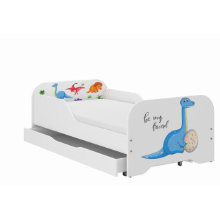Otroška postelja MIKI - 140x70 PRIJATELJ DINOZAVER