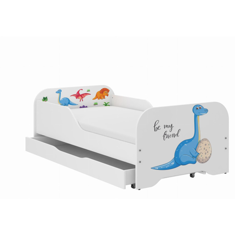 Otroška postelja MIKI - 140x70 PRIJATELJ DINOZAVER