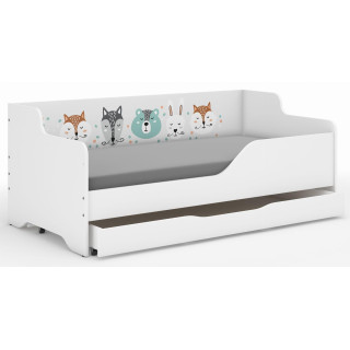 Otroška postelja LILU - 160x80 ŽIVALI