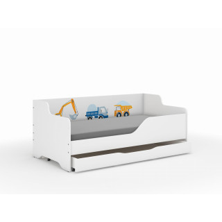 Otroška postelja LILU - 160x80 STROJKI IN AVTOMOBILI
