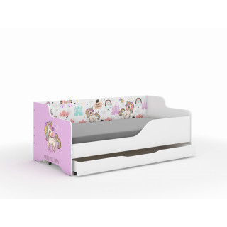 Otroška postelja LILU - 160x80 ROZA SAMOROG