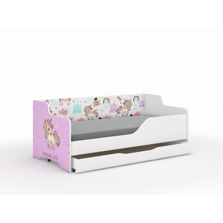 Otroška postelja LILU - 160x80 ROZA SAMOROG